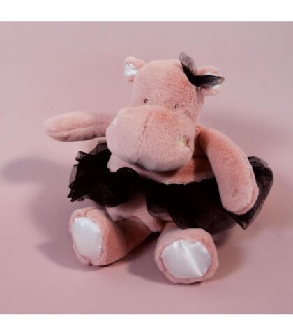 Doudou Tütülü Pembe Hipopotam 22 cm