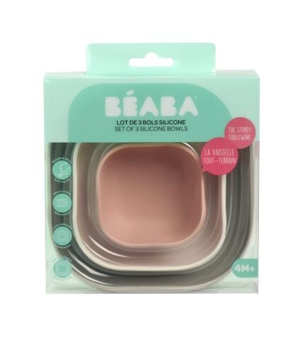 Beaba Silikon Kase Seti (3 Parça) - Velvet grey