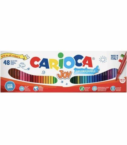 Carioca Joy Süper Yıkanabilir Keçeli Boya Kalemi 48'li (1/2m)