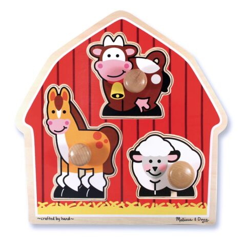 Melissa&Doug Ahşap İlk Yapbozum - Çiftlik Hayvanları Puzzle