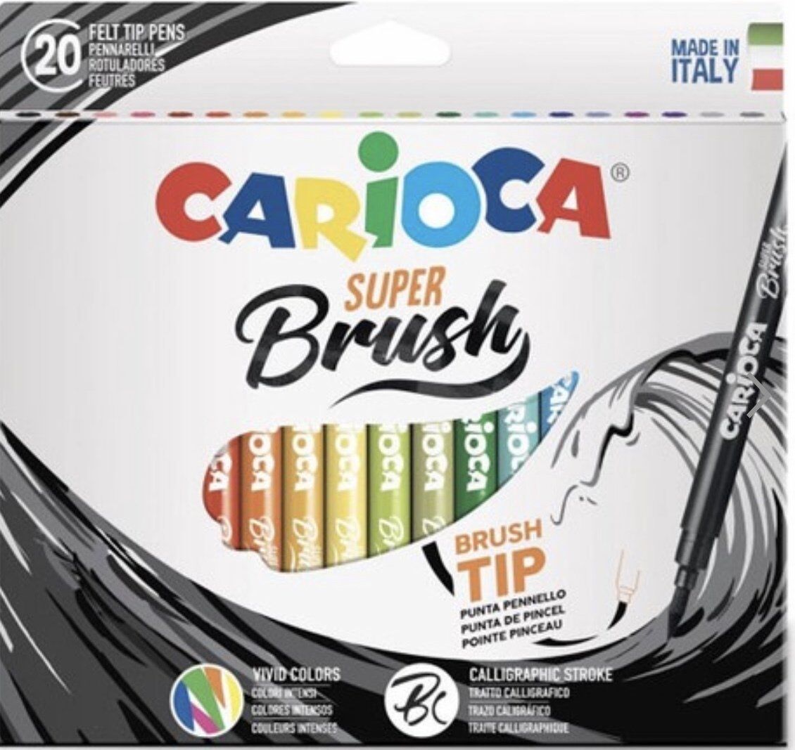 Carioca Super Brush Keçeli Boya Kalemi 20'li