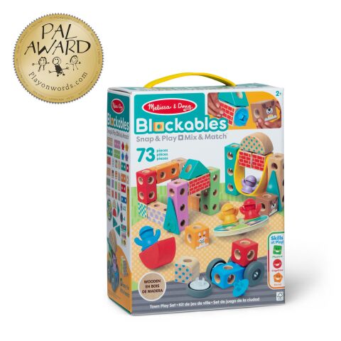 Melissa & Doug - Blockables - Kasaba Oyun Seti - 73 parça