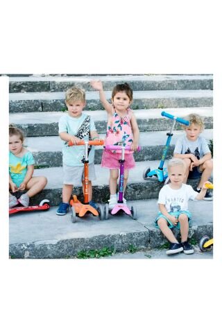 Micro Mini Deluxe LED 3 Tekerlekli Scooter Red