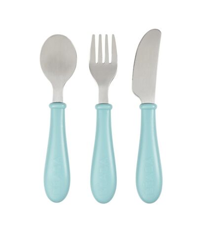 Beaba - Paslanmaz Çelik Çatal Bıçak Kaşık Seti -Airy Green