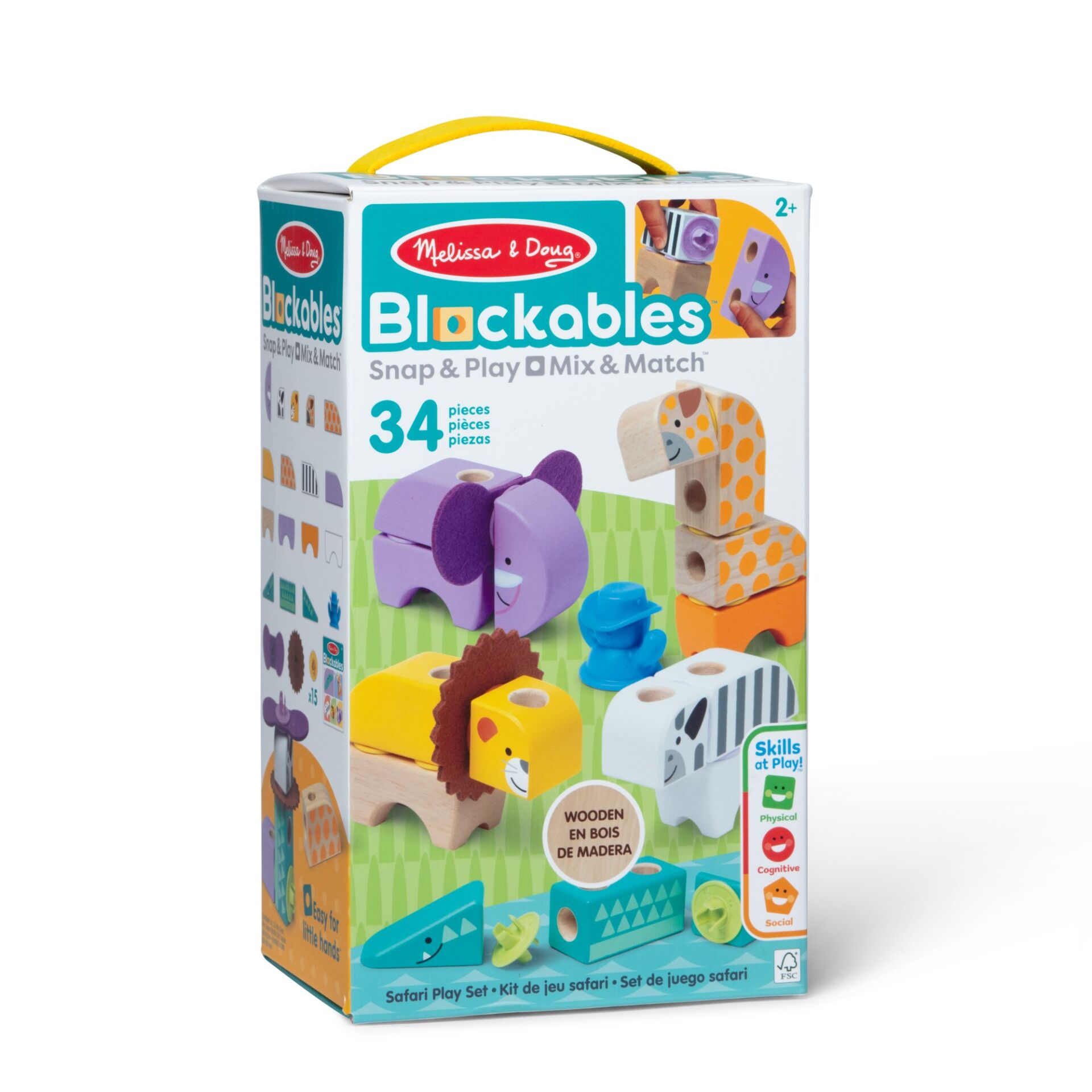 Melissa & Doug - Blockables - Safari Oyun Seti - 34 parça