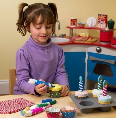 Melissa&Doug Ahşap Cupcake Seti