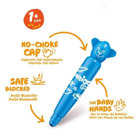 Carioca Jumbo Bebek Süper Yıkanabilir Keçeli Boya Kalemi 6'lı