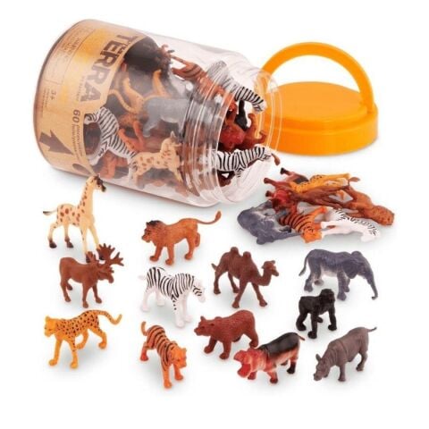 Terra 60 Parça Tüp İçinde Küçük Oyun Seti - Safari