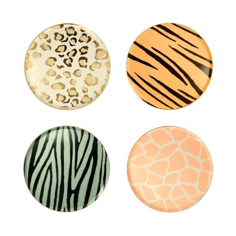 Meri Meri - Safari Animal Print Side Plates - Safari Tabak - S - 8'Li