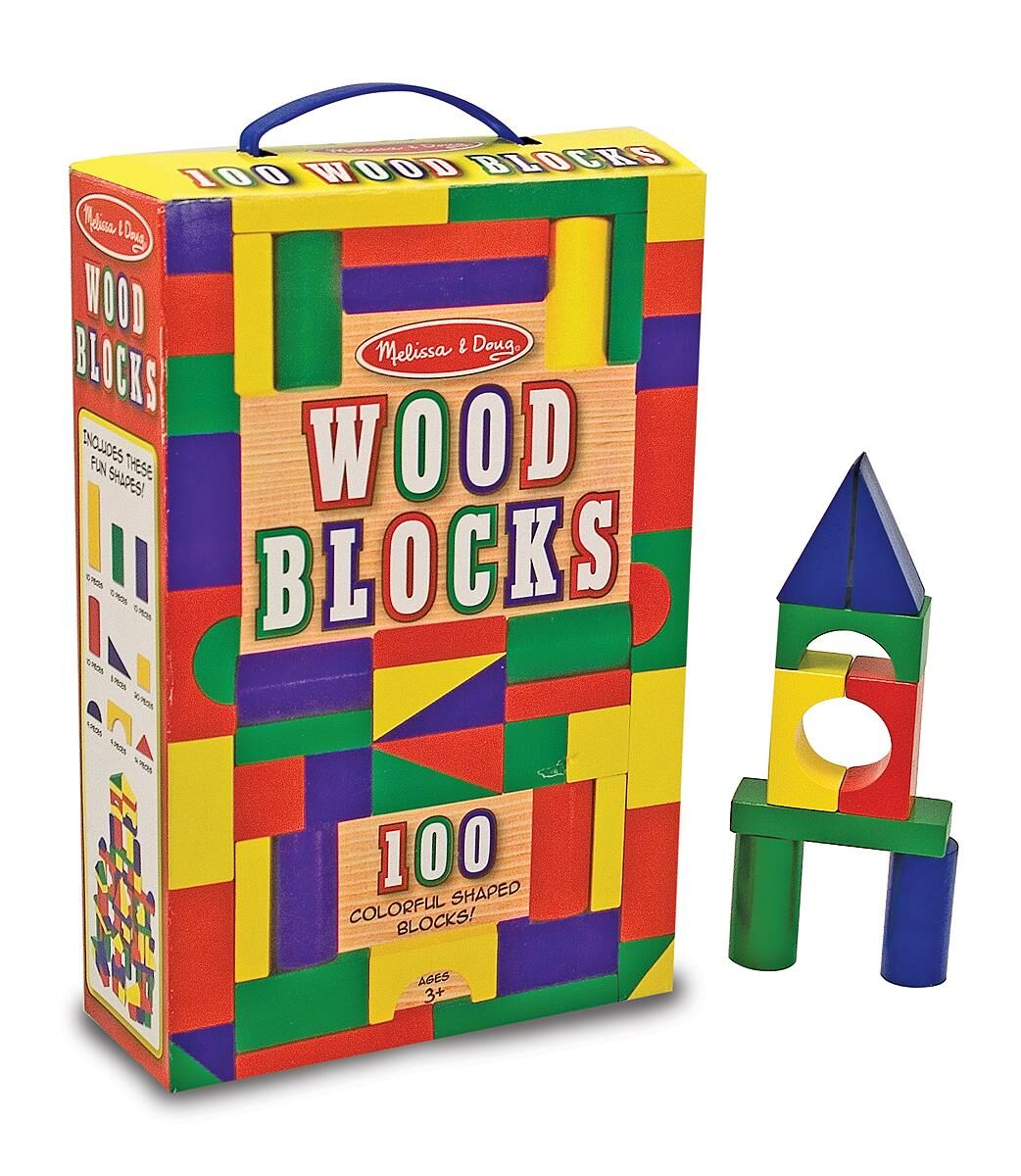 Melissa&Doug Ahşap Blok Seti - 100 Parça
