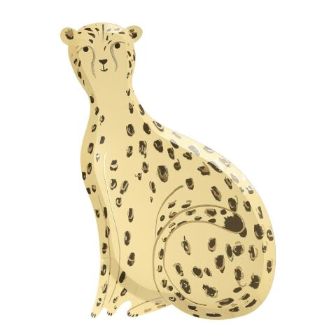 Meri Meri - Cheetah Plates - Çita Tabak - 8'li