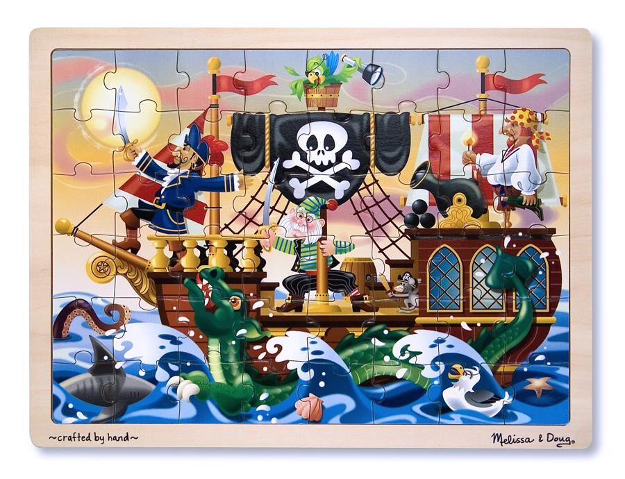 Melissa&Doug Ahşap 48 Parça Puzzle - Korsanlar