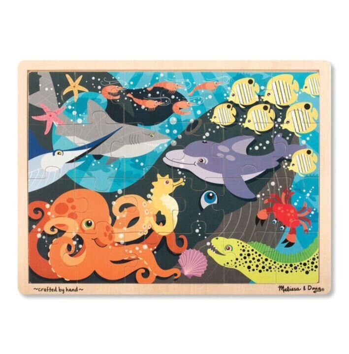 Melissa&Doug Ahşap 24 parça Yapboz - Deniz Altında