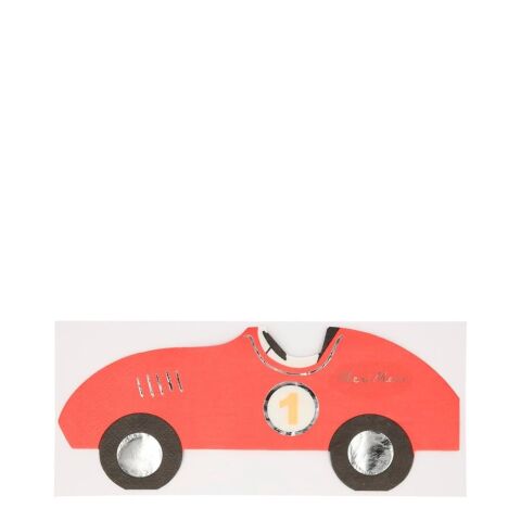 Meri Meri - Race Car Napkins - Yarış Arabası Peçete - 16'Lı