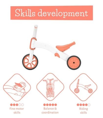 Chillafish - Bunzi - Denge Bisikleti - Flamingo - 2 si 1 arada