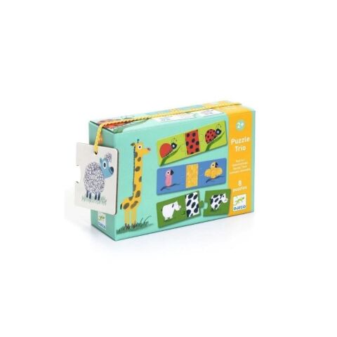 Djeco Üçlü Puzzle / Naked Animals