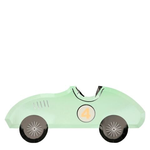 Meri Meri - Race Car Plates - Yarış Arabası Tabak - 8'li