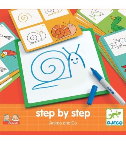 Djeco Adım Adım Çizim Oyunu - Animals And Co
