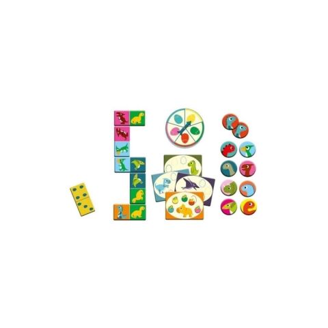 Djeco Domino 3'lü Kutu Oyunu / Dino