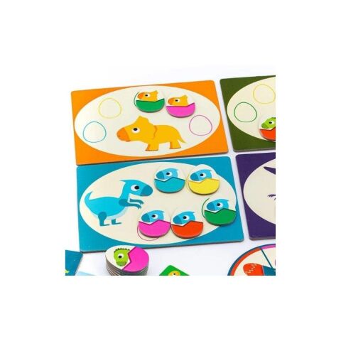 Djeco Domino 3'lü Kutu Oyunu / Dino