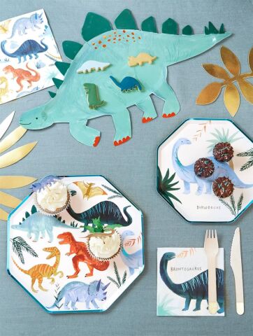 Meri Meri - Dinosaur Napkins - Dinozor Peçete - L - 16'Lı