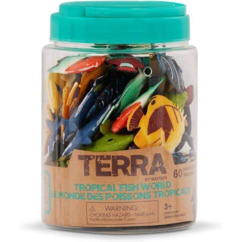 Terra 60 Parça Tüp İçinde Küçük Oyun Seti - Tropikal Balıklar