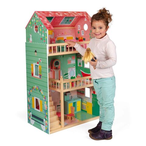 Janod Bebek Evi Happy Day / Happy Day Doll's House (Wood)