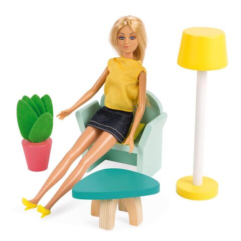 Janod Bebek Evi Happy Day / Happy Day Doll's House (Wood)