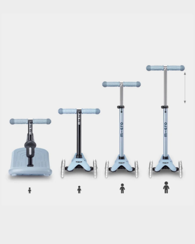 Micro - Mini 6 in 1 Deluxe Rock and Go LED Scooter - Ocean Slate