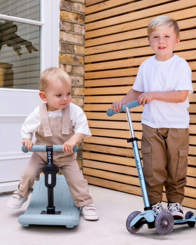 Micro - Mini 6 in 1 Deluxe Rock and Go LED Scooter - Ocean Slate