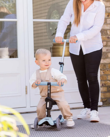 Micro - Mini 6 in 1 Deluxe Rock and Go LED Scooter - Ocean Slate