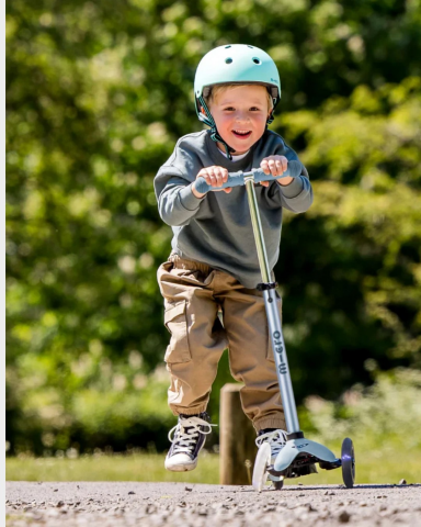 Micro - Mini 6 in 1 Deluxe Rock and Go LED Scooter - Ocean Slate