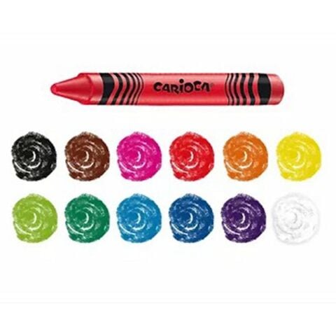 Carioca Wax Maxi Crayons Yıkanabilir Pastel Boya Kalemi 12’li