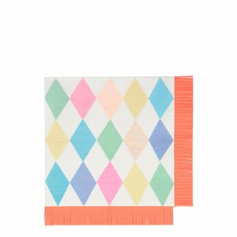 Meri Meri - Circus Fringe Large Napkins - Sirk Saçaklı Peçete - L - 20'li