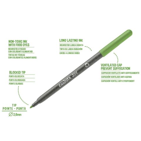 Carioca Eco Family Joy Superwashable Keçeli Kalem Seti 12'li