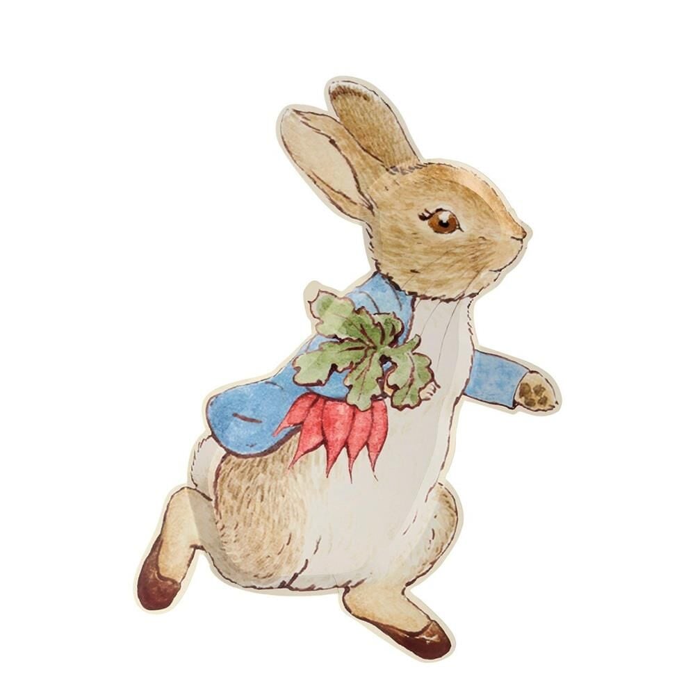 Meri Meri - Peter Rabbit Plates - Peter Rabbit Tabak - 12'Li