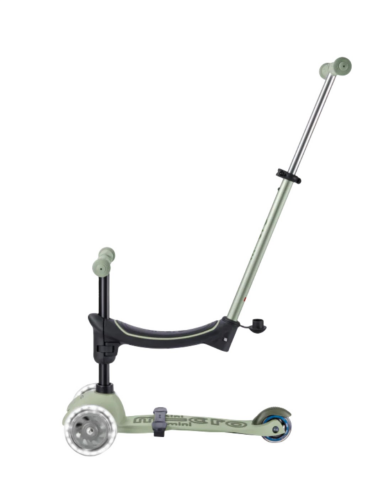 Micro - Mini 6 in 1 Deluxe Rock and Go LED Scooter - Olive Sage