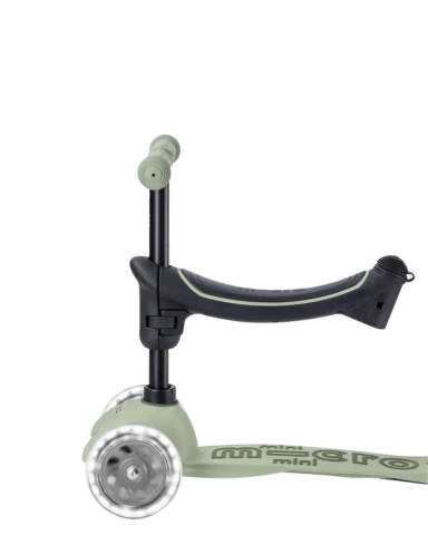 Micro - Mini 6 in 1 Deluxe Rock and Go LED Scooter - Olive Sage