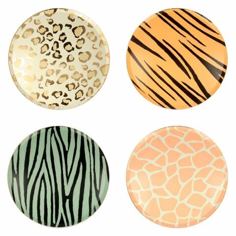 Meri Meri - Safari Plates - Safari Tabak - L - 8'li