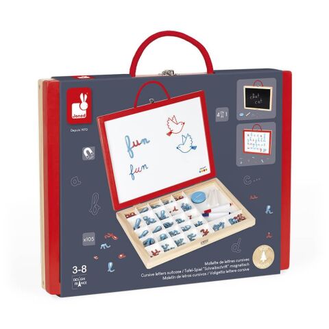 Janod Ahşap Yazı Tahtası ve Harf Kiti / 4-in-1 Wooden Letters Kit