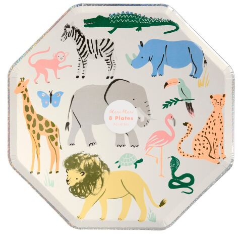 Meri Meri - Safari Plates - Safari Tabak - 8'li