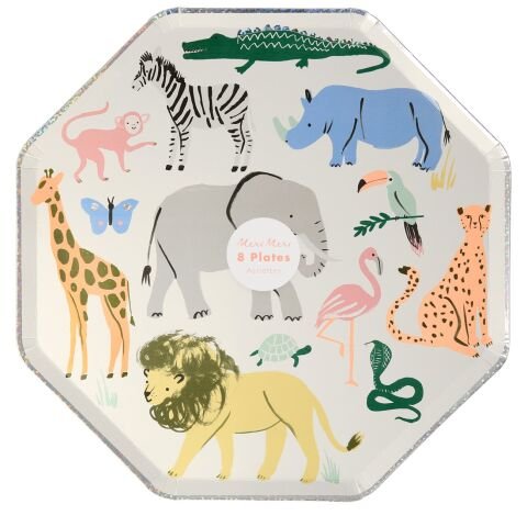 Meri Meri - Safari Plates - Safari Tabak - 8'li