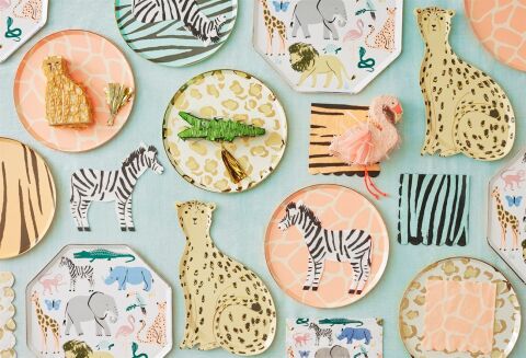 Meri Meri - Safari Plates - Safari Tabak - 8'li