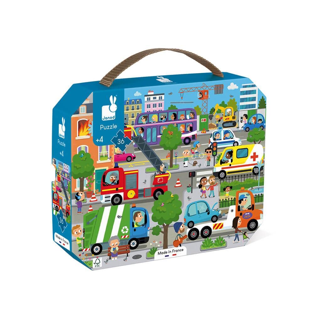 Janod 36 Parça Puzzle Şehir Yapbozu