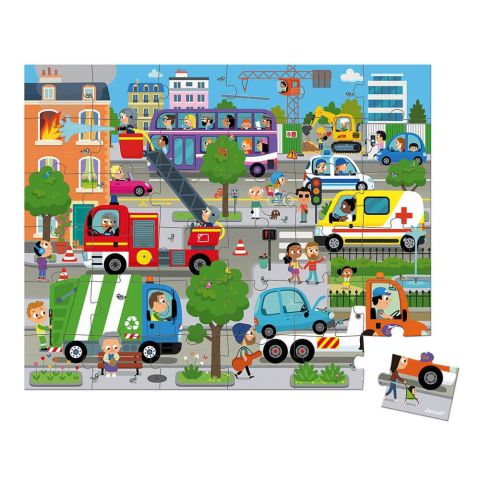 Janod 36 Parça Puzzle Şehir Yapbozu