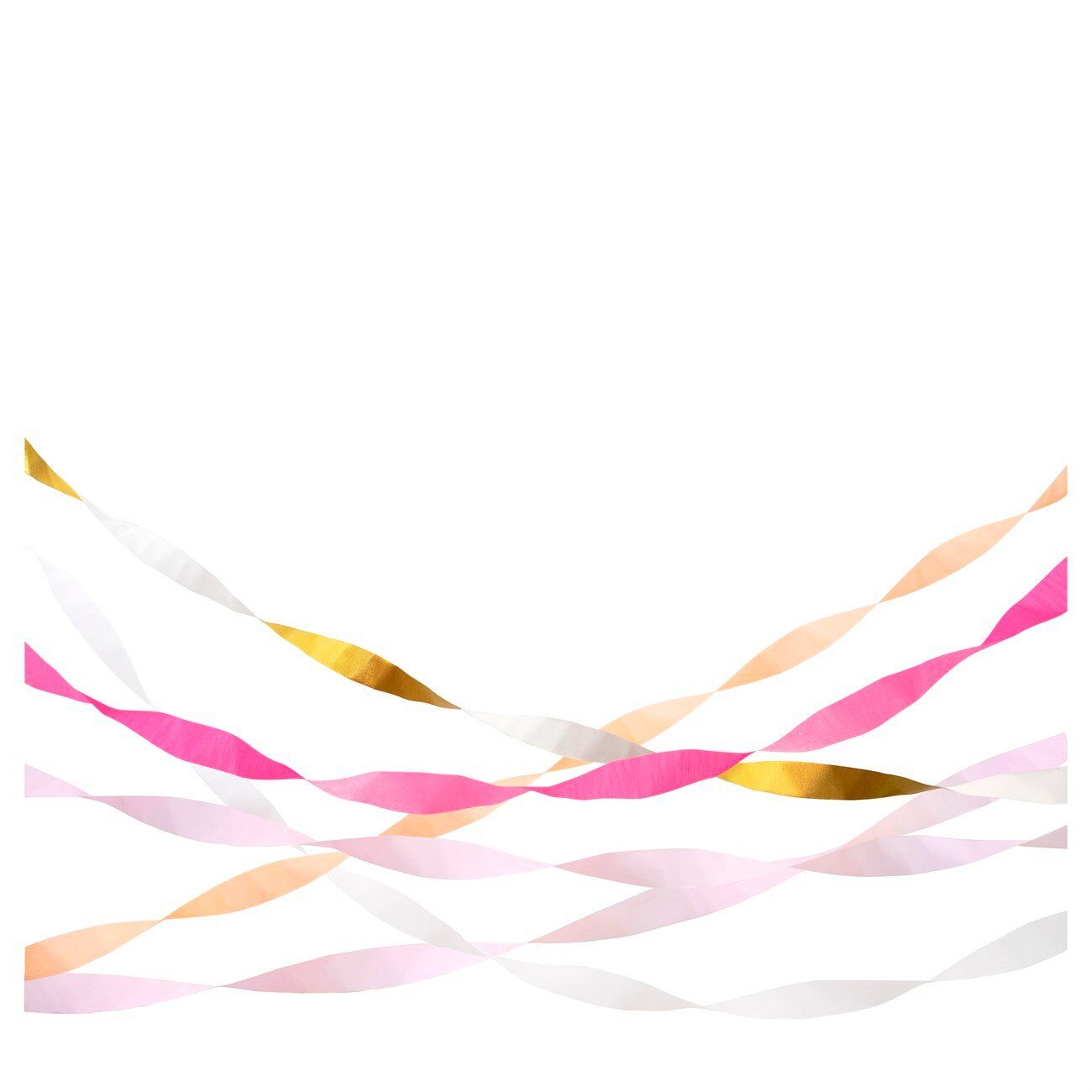 Meri Meri - Pink Crepe Paper Streamers - Pembe Kağıt Şeritler