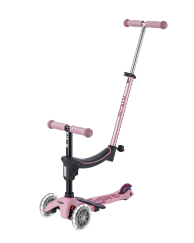 Micro - Mini 6 in 1 Deluxe Rock and Go LED Scooter - Dusty Rose