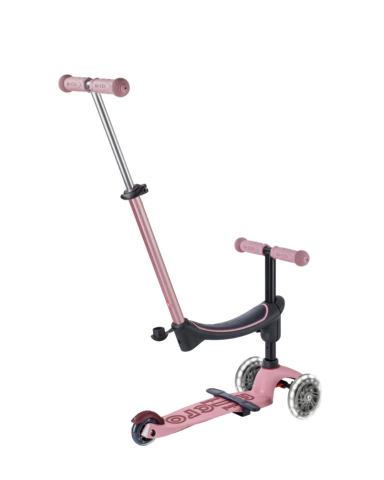 Micro - Mini 6 in 1 Deluxe Rock and Go LED Scooter - Dusty Rose