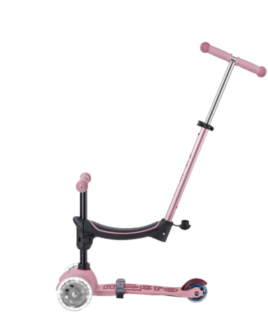 Micro - Mini 6 in 1 Deluxe Rock and Go LED Scooter - Dusty Rose