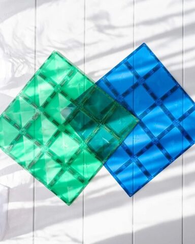 Connetix Rainbow Blue & Green Base Plate Manyetik Bloklar - 2 Parça